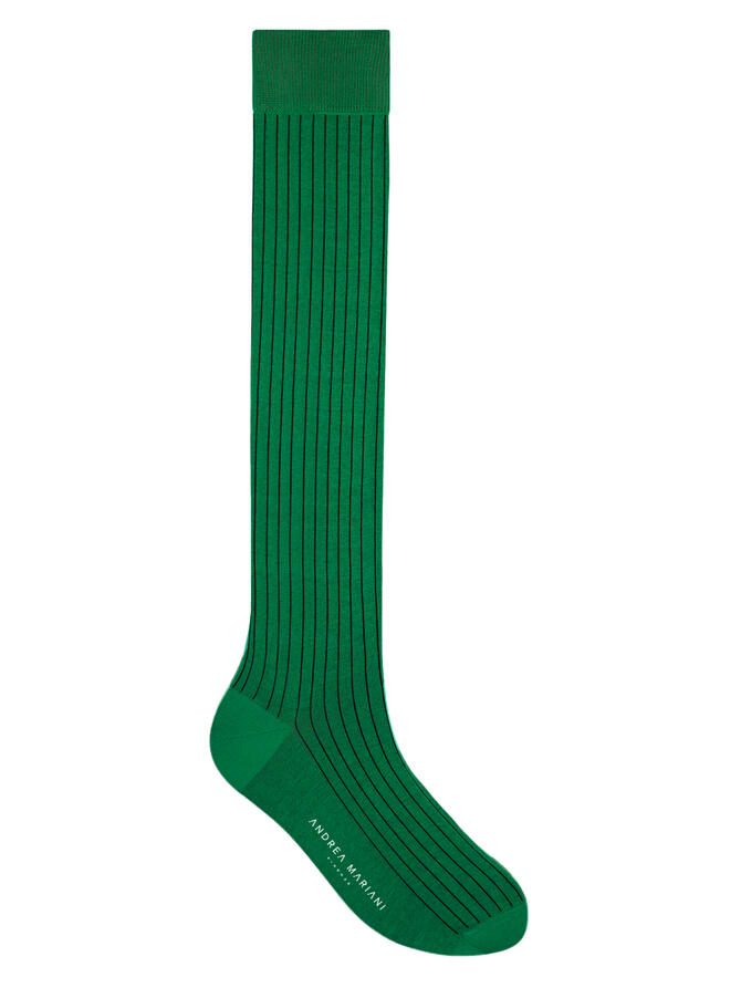 Calzini lunghi a righe MULTISTRIPE VERDE & NERO | Acquista Online Andrea Mariani Firenze